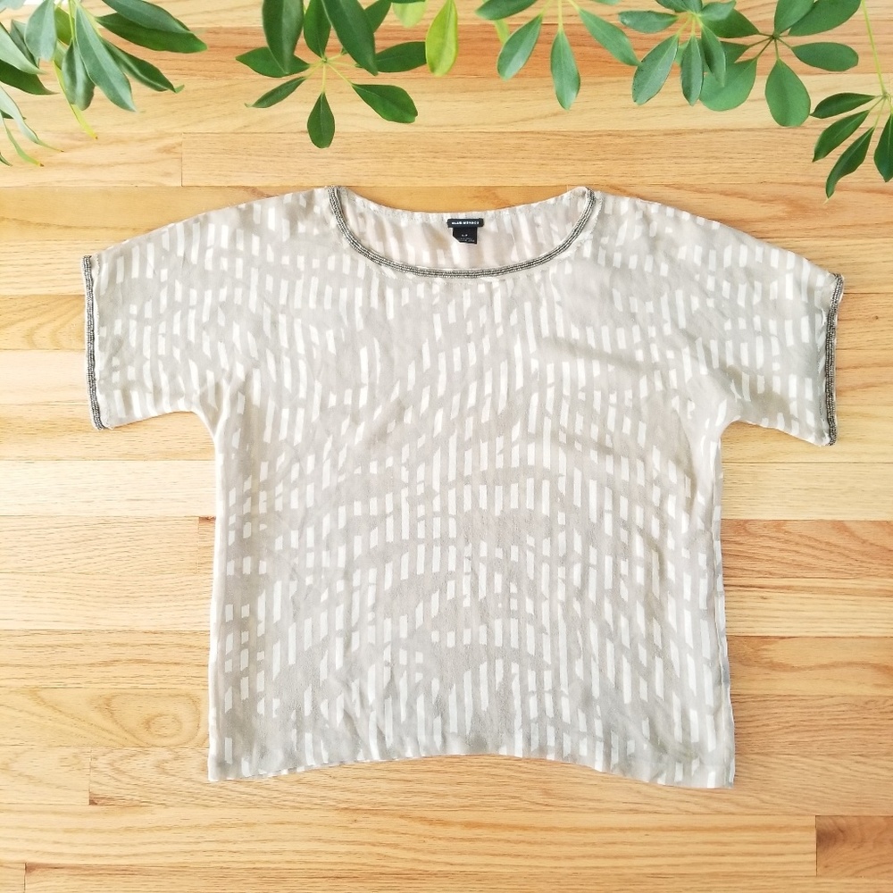 Club Monaco | Sheer Beaded Top